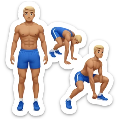 glute-bridges-exercise guy with blue shorts  sticker