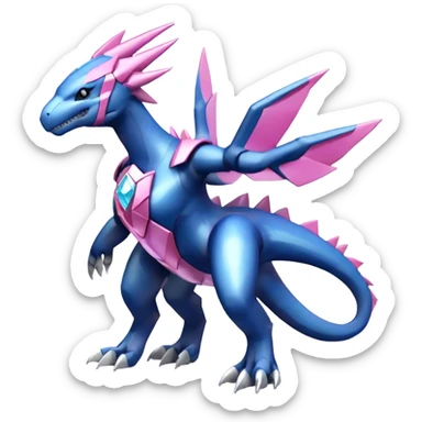 Futuristic Cool Cute Edgy Shiny Digimon-Dialga-Palkia-hybrid full body sticker