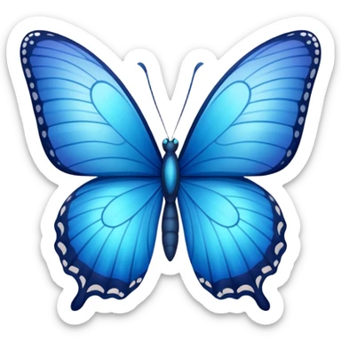 Blue butterfly emoji sticker