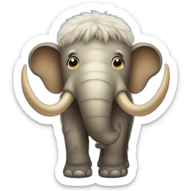 cute woolly mammoth sticker