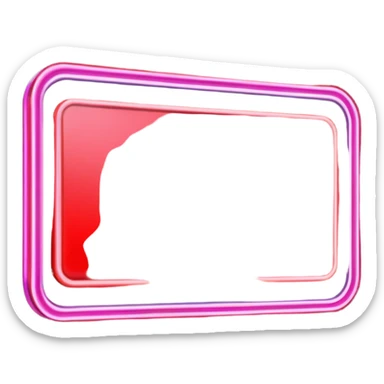 Neon Billboard + red product ad + glow reflection sticker
