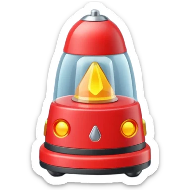 ne maják, ale majáček z auta s blikajícím červeným výstražným světlem sticker