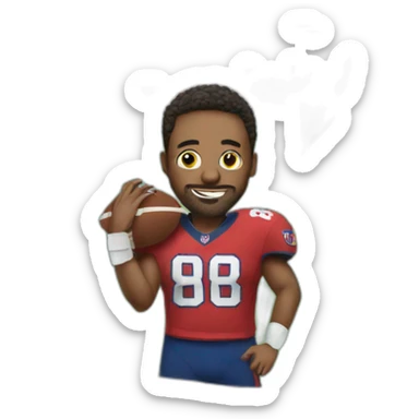 sports fan with a sign sticker