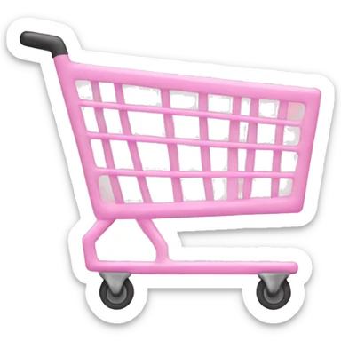 light pink shopping cart sticker
