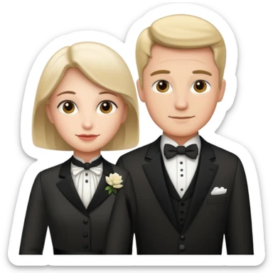couple butler and housekeeper sticker