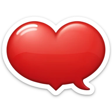 speech bubble with a heart inside sticker