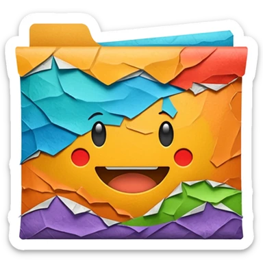 mac os mixed papers skeuomorphic sticker