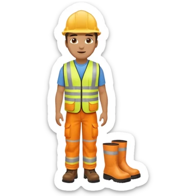 safety manager standing full body sticker