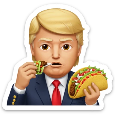Donald Trump eating tacos sticker
