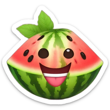 watermelon with a face  sticker