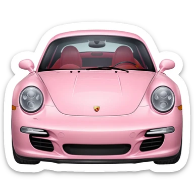 soft pink porsche sticker