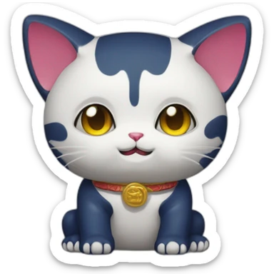 cyclops maneki neko sticker