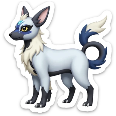 Pastel Absol-Houndour-Umbreon-fusion (full body) sticker
