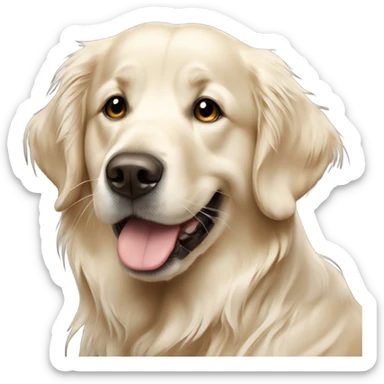 Muddy English cream golden retriever  sticker