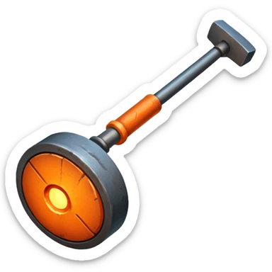 hot metal rod, iron, blacksmith sticker