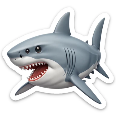 Shark tearing up sticker