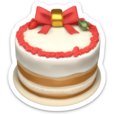 holiday cake sticker