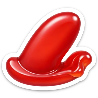 single red glossy gusher gummy sticker
