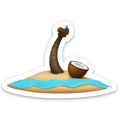Coconut beach sticker