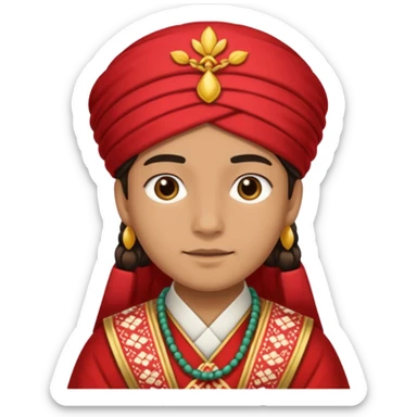 Person in Traditional Clothing sticker