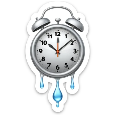 melting wonderland clock sticker