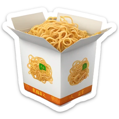 a box of Chinese noodles sticker