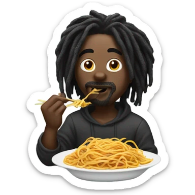 Wale eating spaghetti  sticker