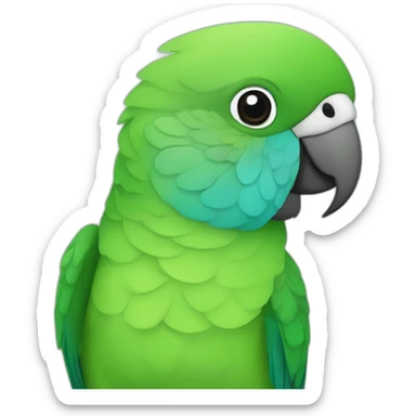 green rose ringneck parakeet sticker