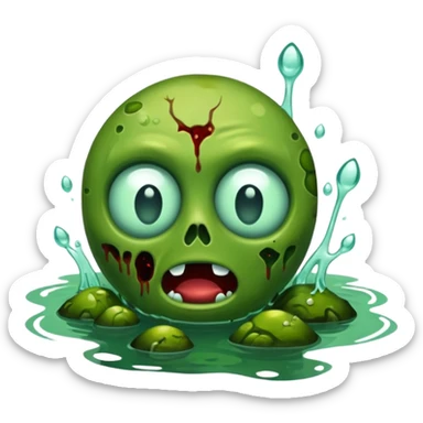 Zombie green ponda  sticker