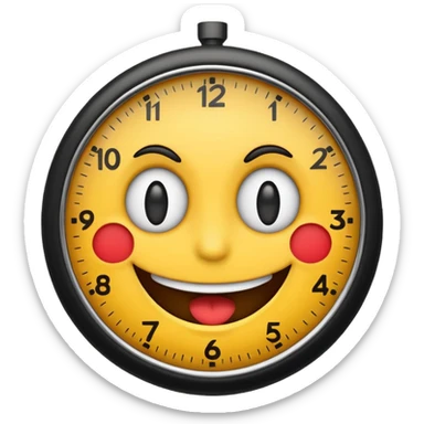 a baddie emoji saying clock ittt sticker