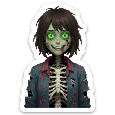 zombie girl sticker