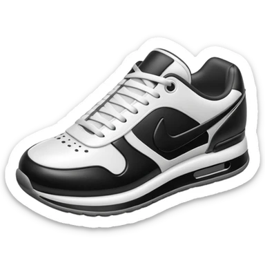 3D Apple-style emoji of a sneaker pressing on the ground, leaving a clear shoe print under it. Rounded, glossy, smooth, soft shadows, white background.

 sticker