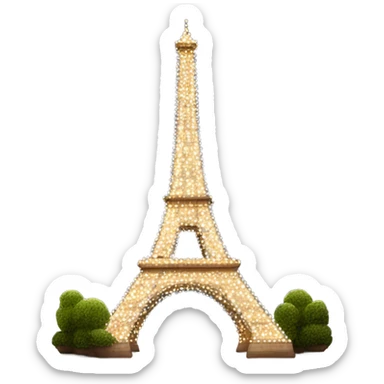 Sparkling Eiffel tower sticker