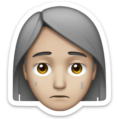 Make this emoji: 😔 but make it look like Microsoft  sticker