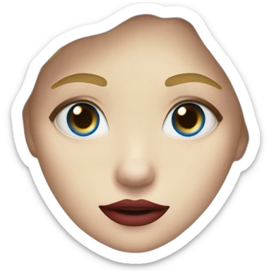 Blonde girl with blue eyes and crown as a vampire sticker