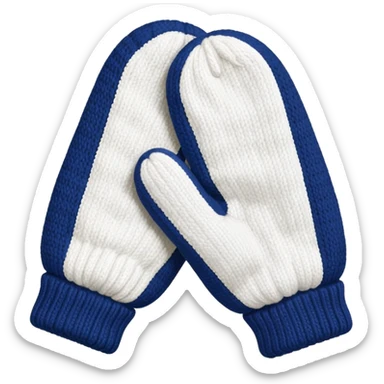 A white mittens without face sticker