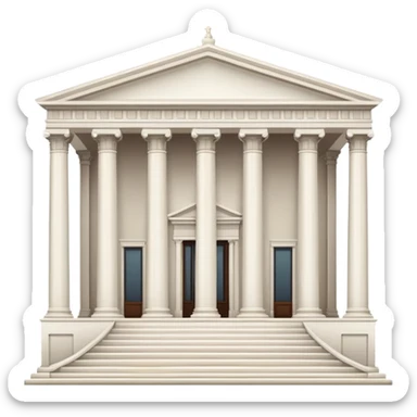 museum building with columns sticker