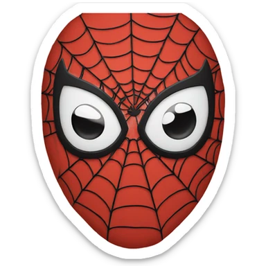 Spiderman face  round sticker