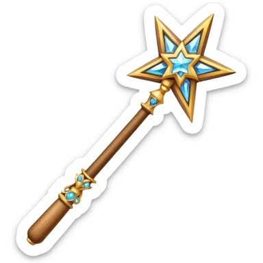 sparkly magic wand sticker