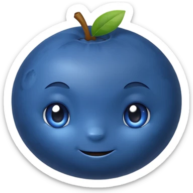 blueberries with no faces sticker
