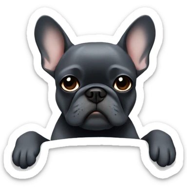 Dark grey frenchie with zzz sticker