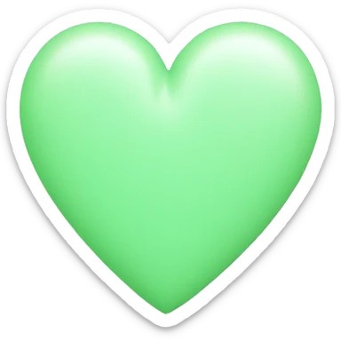 Pastel green heart  sticker