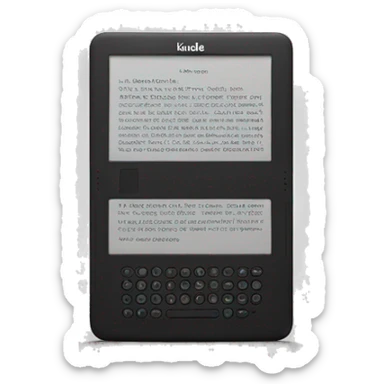 Kindle with text on screen sticker