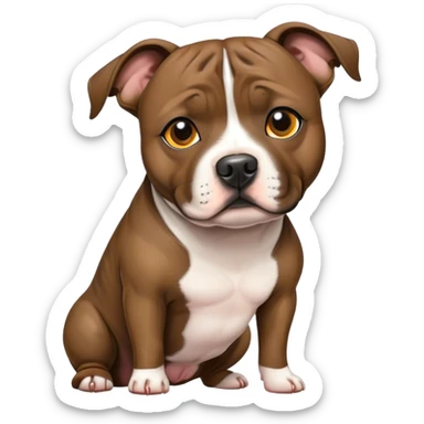 Brindle staffordshire bull terrier sticker