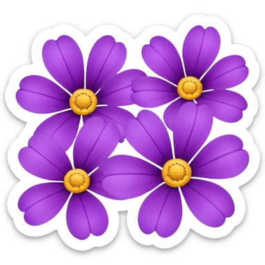 Purple flowers sticker