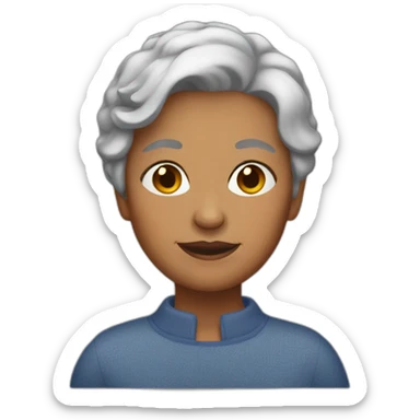 grandmother with short hair sticker