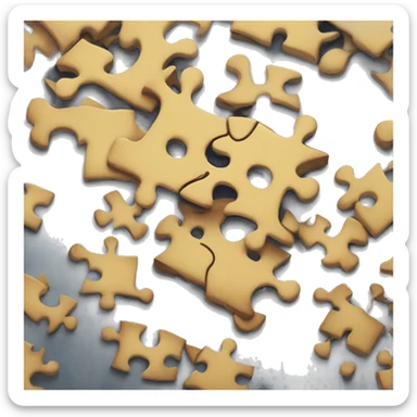 Disconnected puzzle pieces sticker
