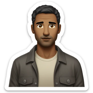 realistic portrait of a man sticker