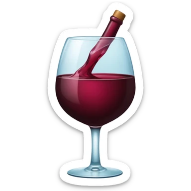 Coração cor bordo, vinho sticker