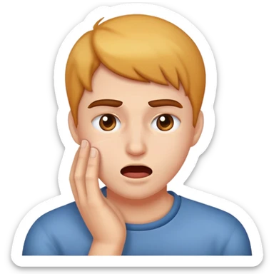 😮 бьет себя по щеке sticker